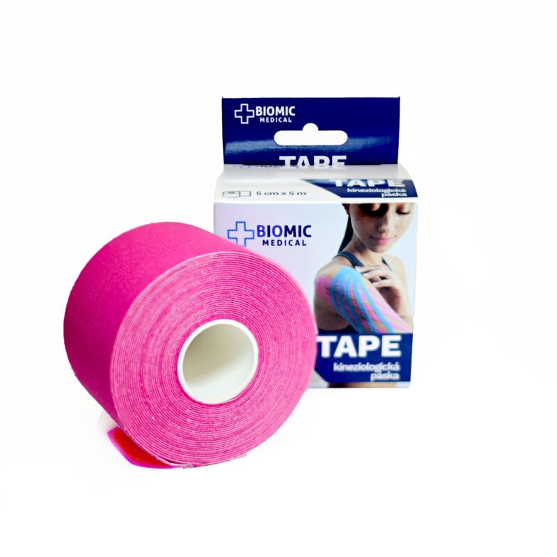 BIOMIC Tape kineziologická páska ružová 5cm x 5m